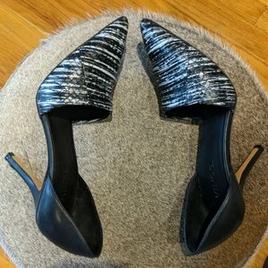 Vince striped Claire d'orsay pumps